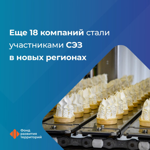 10 компаний из ДНР, по три – из ЛНР и Херсонской области, а также две компании из Запорожской области стали новыми участниками СЭЗ. 10 компаний из ДНР, по три – из ЛНР и Херсонской области, а также две компании из Запорожской области стали новыми участниками СЭЗ.
